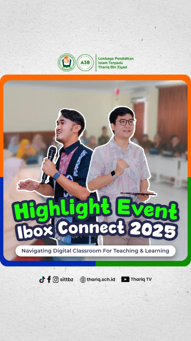 Harapan dari event ini adalah meningkatnya kreatifitas para guru dalam menjalankan pembelajaran di kelas secara digital dan lebih next level dalam mengoperasikan aplikasi yang ada di alat belajar (ipad).

Semangat menuju Apple Distinguished School🔥

#sittbz
#sekolahislamterbaik
#islamicschool
#boardingschool
#ibox 
#appleforeducation 
#digitalclassroom 
#sekolahdigital

〰️〰️〰️〰️〰️〰️〰️〰️〰️
Sekolah Islam Terpadu Thariq Bin Ziyad
TKIT | SDIT | SMPIT | SMAIT | Boarding School
📧 humas@thariq.sch.id
🌏 www.thariq.sch.id