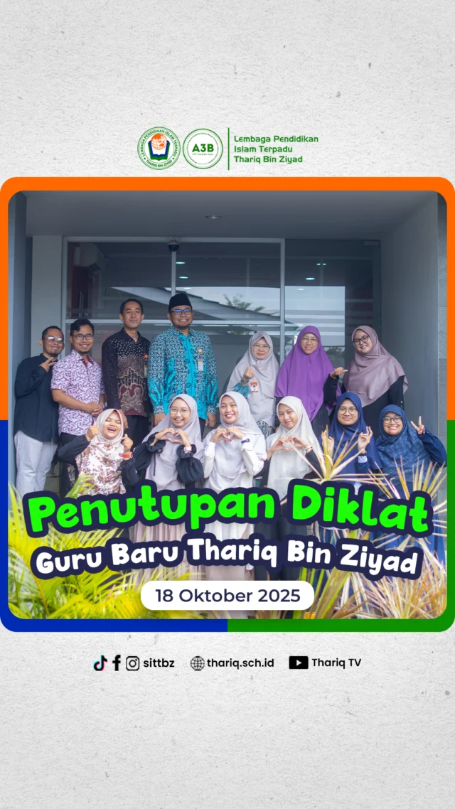 Alhamdulillah telah terlaksana diklat guru baru Thariq Bin Ziyad Fullday School.

Semoga dengan pembekalan di awal mampu melahirkan pendidik yang kompeten dan berkualitas

#sittbz #thariqbinziyad #islamicschool #sekolahislambekasi #shalehdancerdas 

〰️〰️〰️〰️〰️〰️〰️〰️〰️
Sekolah Islam Terpadu Thariq Bin Ziyad
TKIT | SDIT | SMPIT | SMAIT | Boarding School
📧 humas@thariq.sch.id
🌏 www.thariq.sch.id